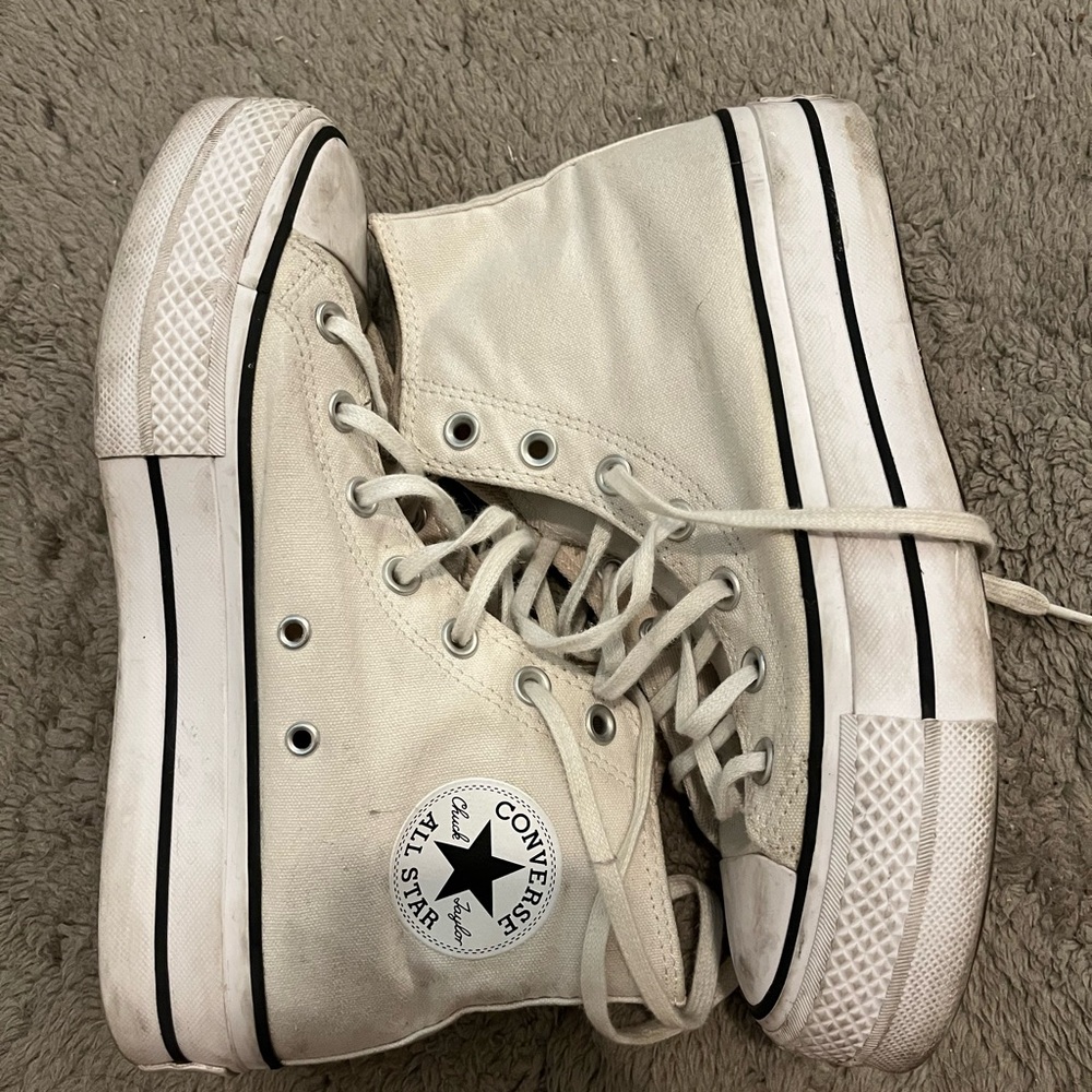 Converse All Star White Canvas High-Tops